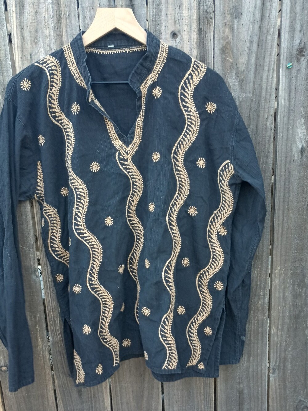 Vintage Embroidered Cotton Tunic